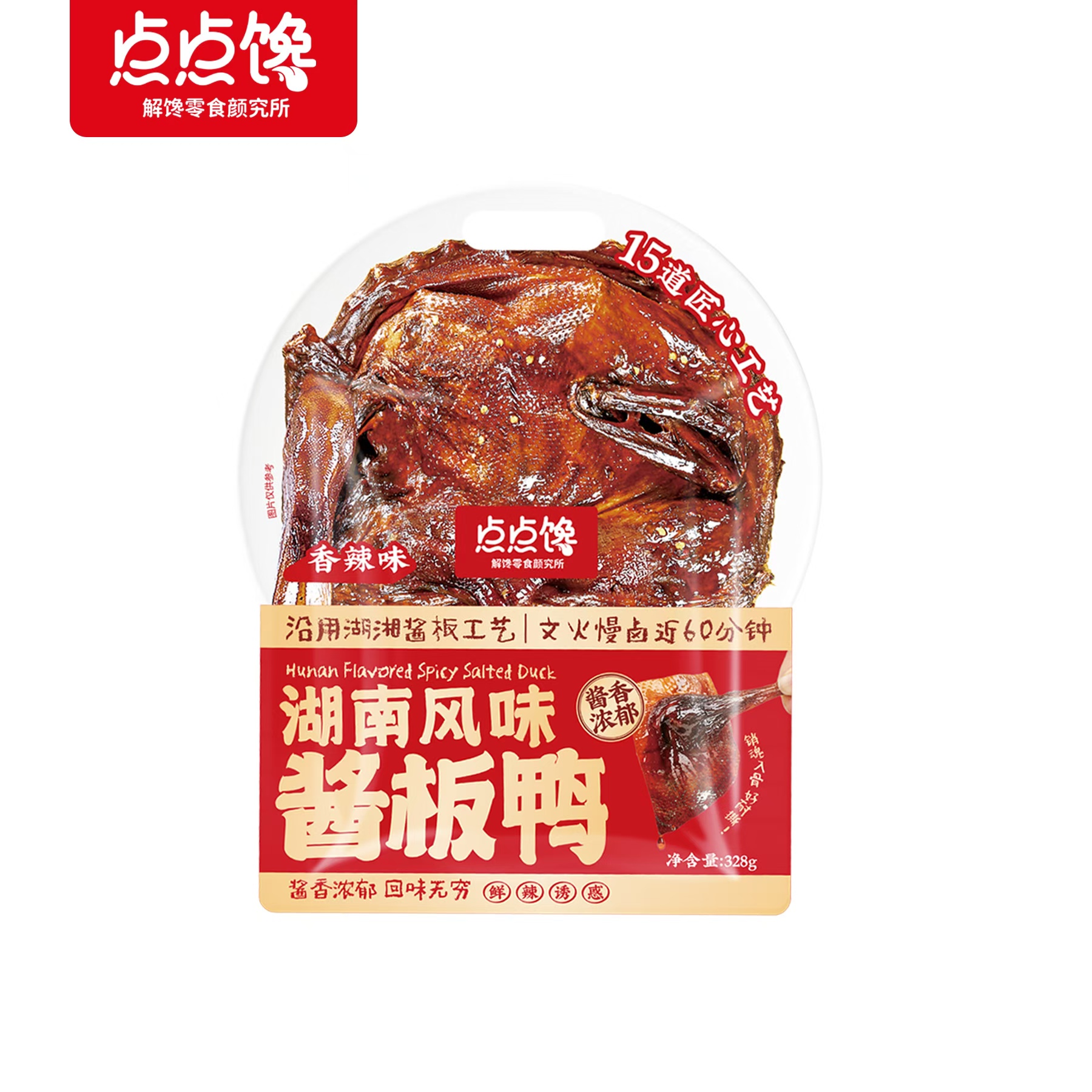 點點饞328g醬板鴨香辣味