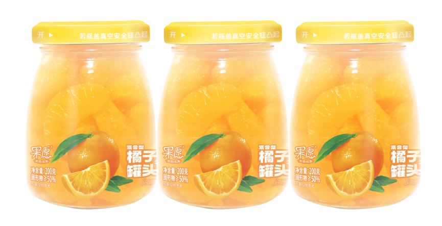 果愿橘子罐頭200g（3聯(lián)杯）