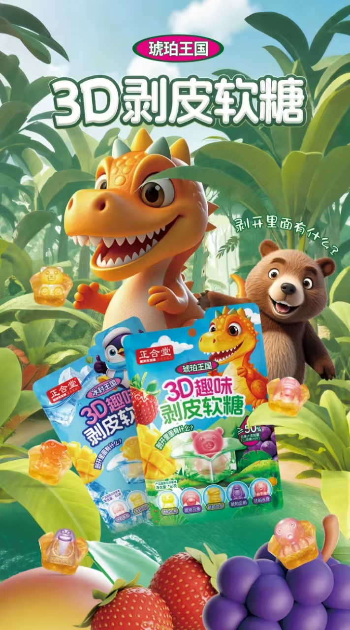 3D動(dòng)物剝皮軟糖