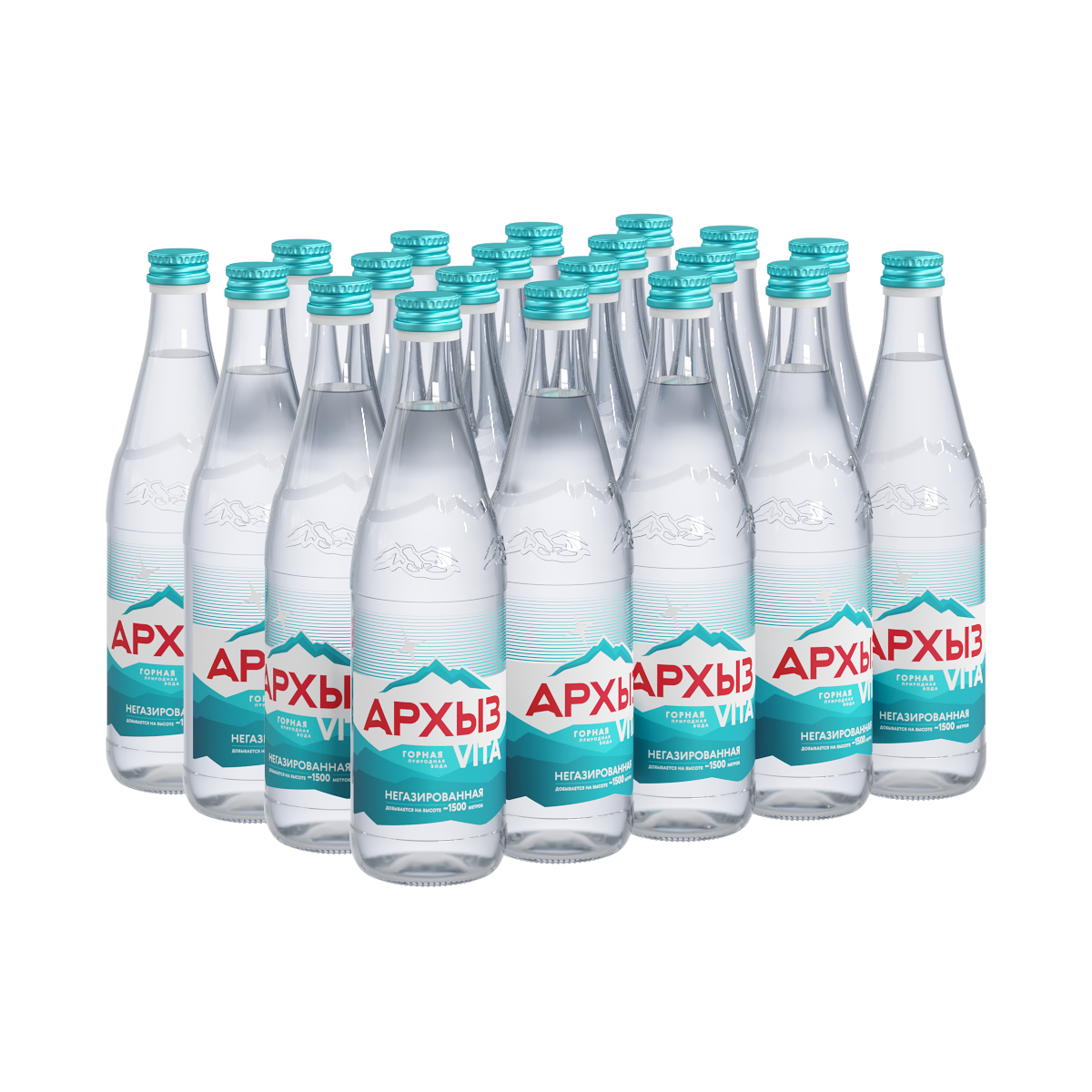 Архыз Vita 0,5л негаз минеральная стекло_групповая упаковка.png