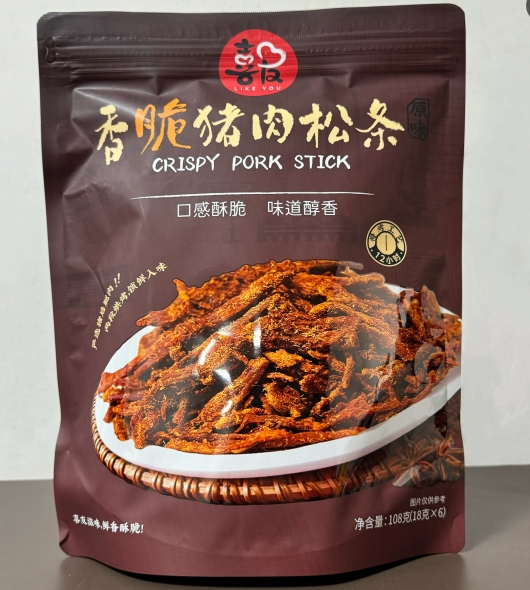 喜友香脆豬肉松條（原味）108g