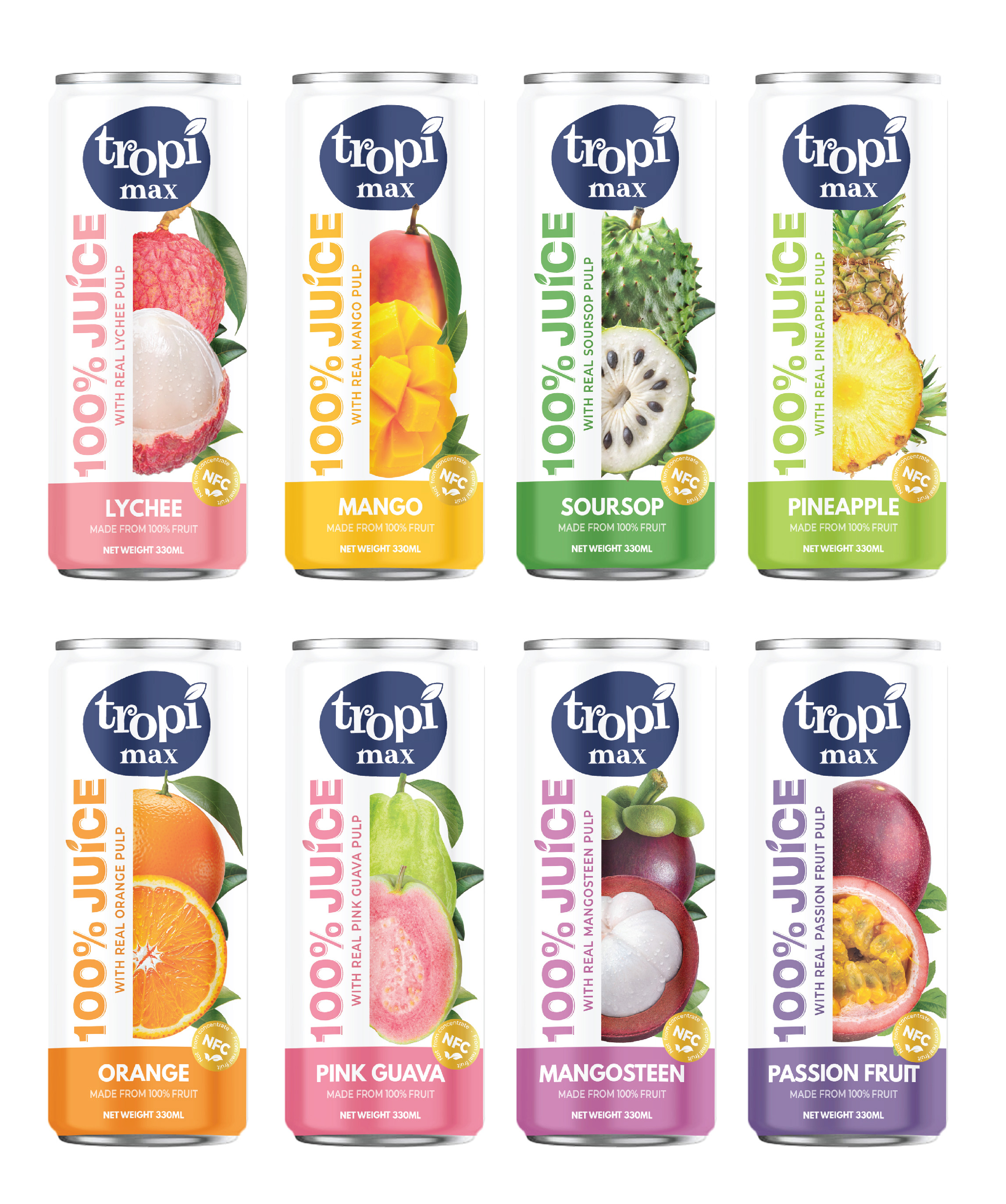 TROPI MAX 100% 果汁罐 (帶果肉)