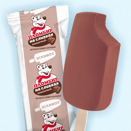 不帶糖衣的“小熊”巧克力冰淇淋