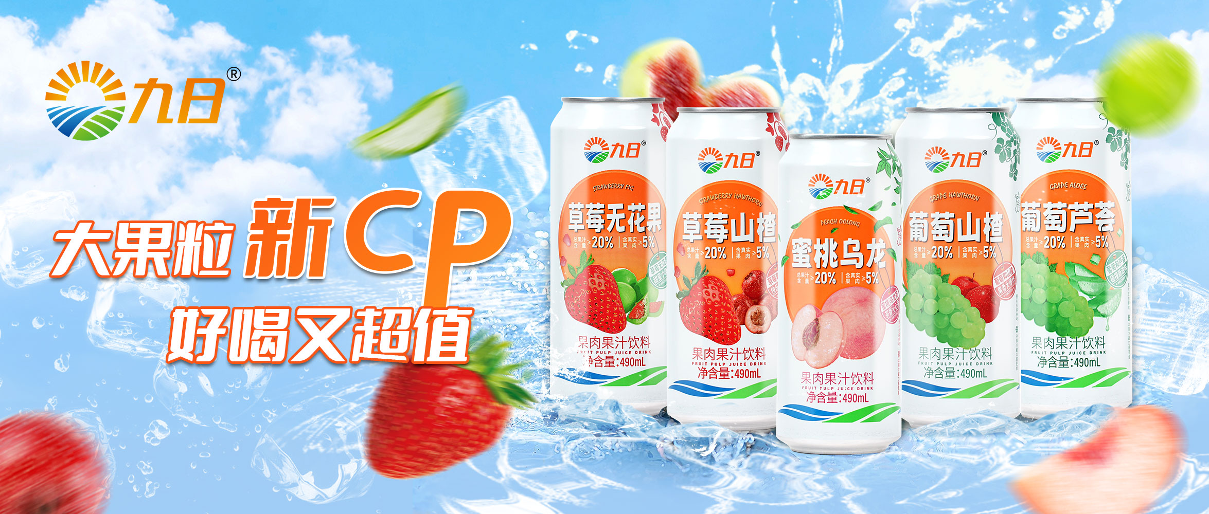 九日果肉果汁飲料（490ml）