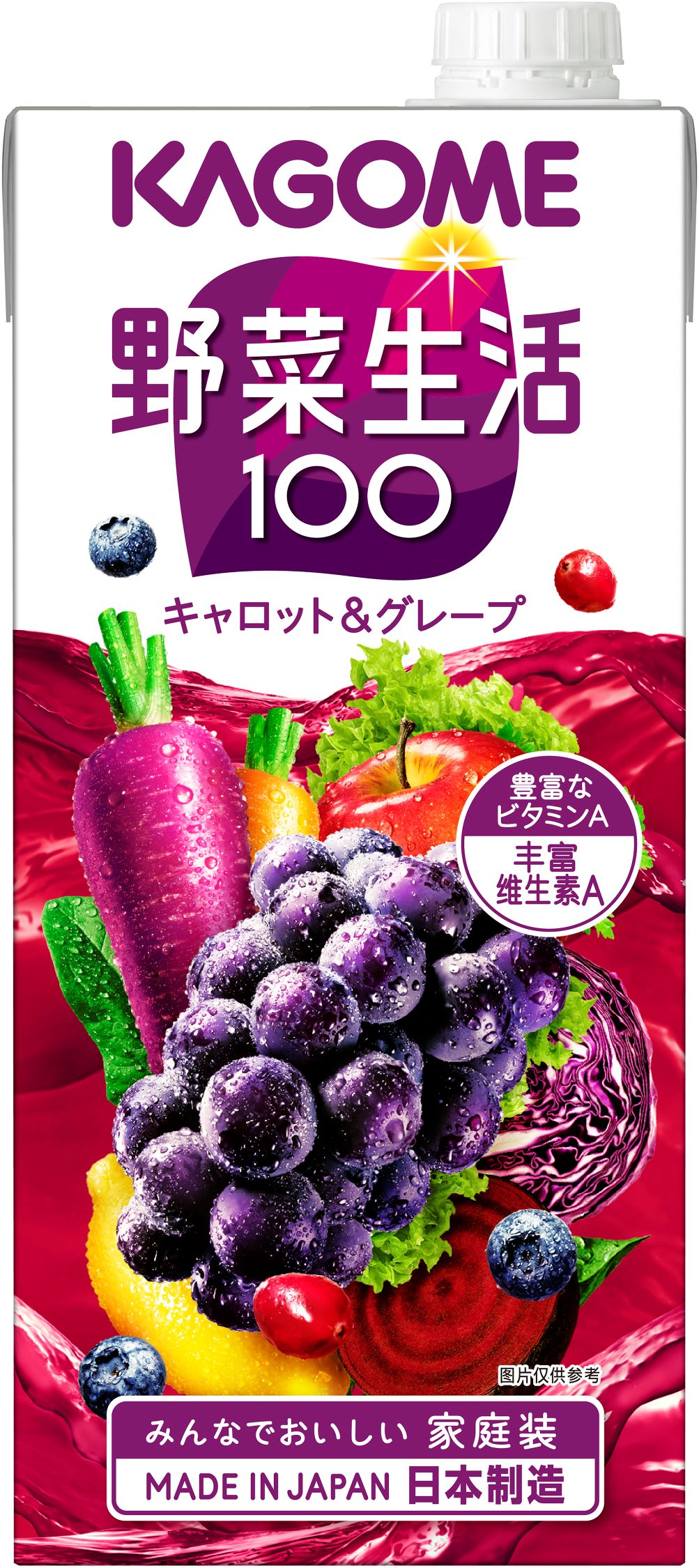 可果美野菜生活100-葡萄口味1L裝