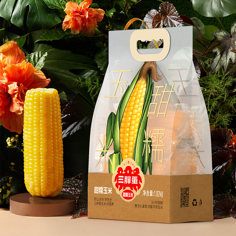 三胖蛋甜糯玉米量販裝1.82kg/袋(4袋-箱)