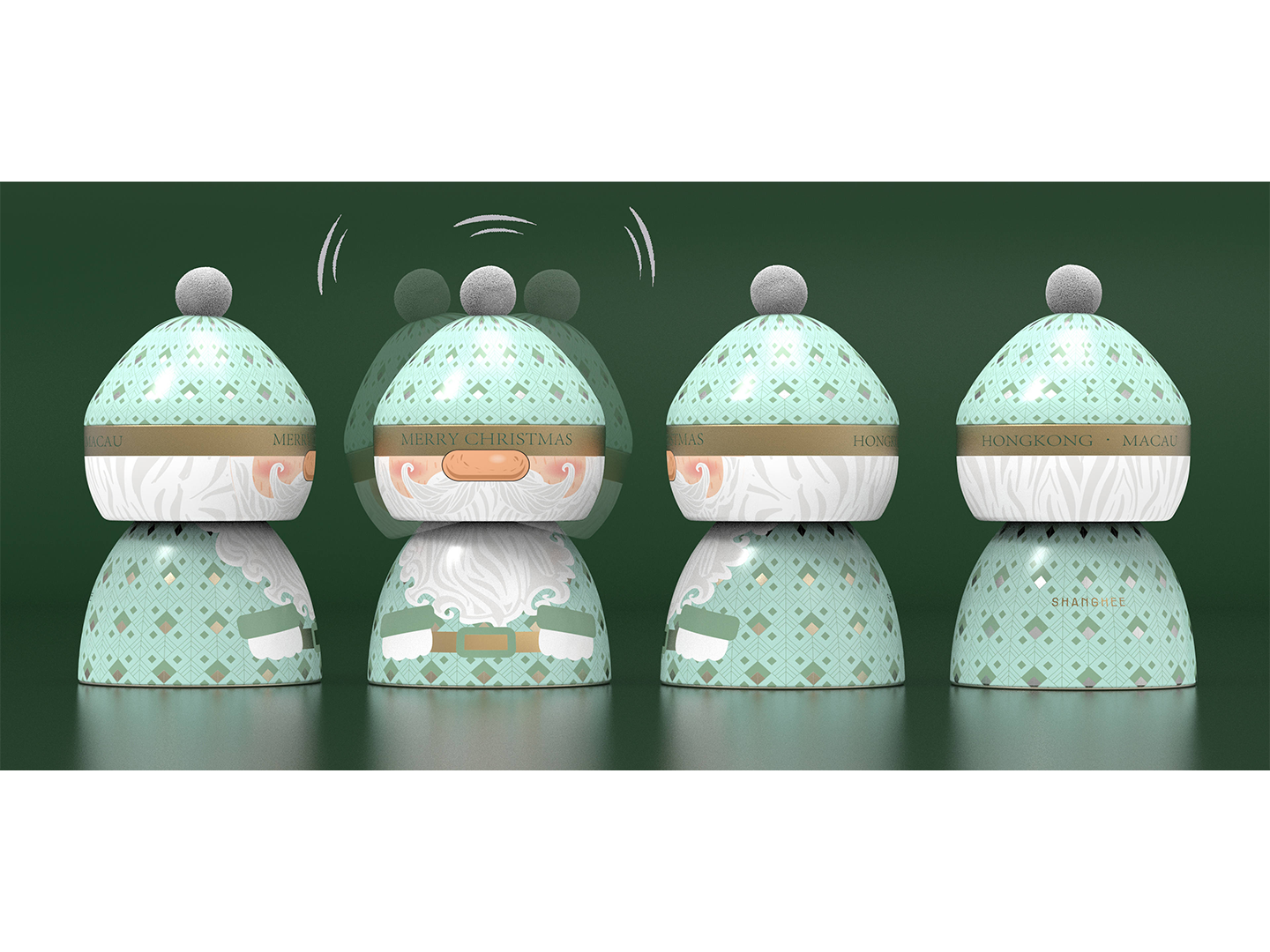 大笑圣誕老人搖頭罐