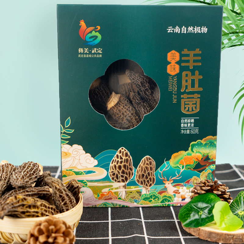 彝美武定美味羊肚菌60克/盒