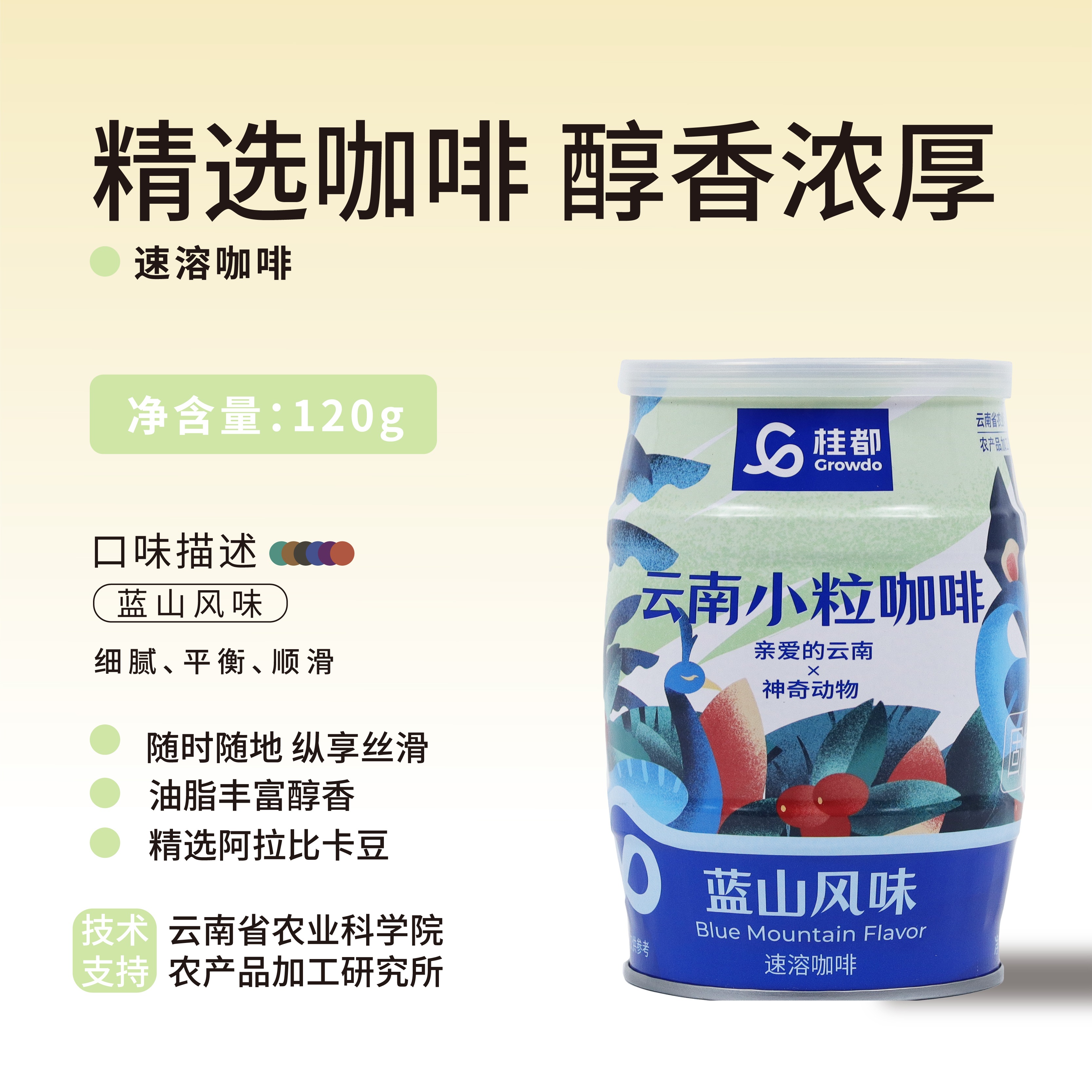 桂都120g藍(lán)山風(fēng)味罐裝咖啡（彩罐）