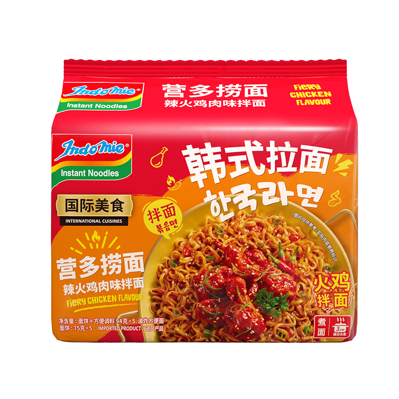 營(yíng)多撈面韓式拉面辣火雞肉味拌面