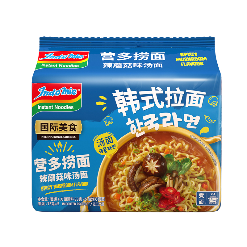 營(yíng)多撈面韓式拉面辣蘑菇味湯面