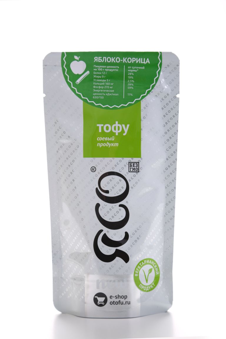 Tofu sweet YASO "Apple-cinnamon", 175g