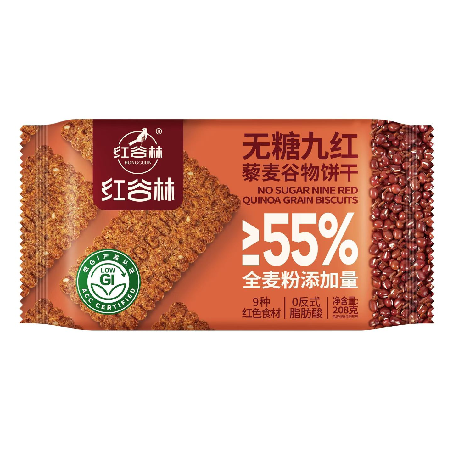 紅谷林無糖九紅藜麥谷物餅干