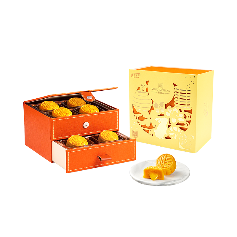 明玥流心奶黃月餅（八個(gè)裝）