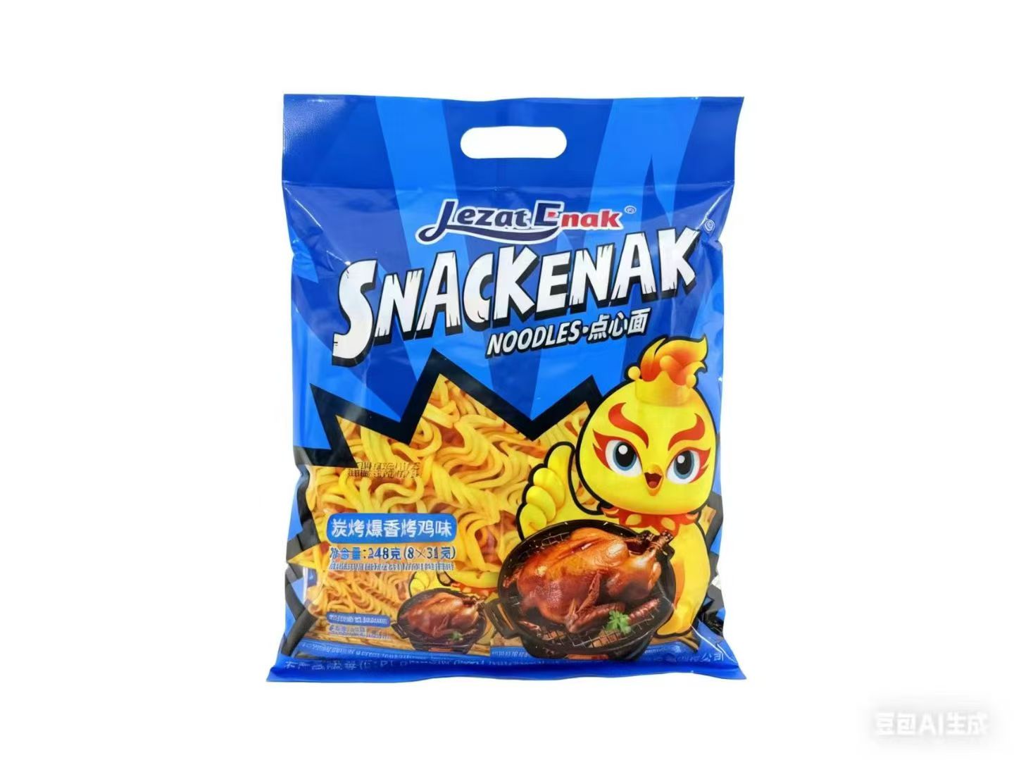 大包碳烤爆香烤雞味小雞面