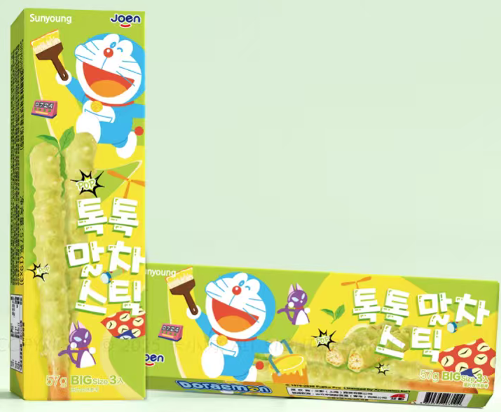 joen跳跳糖抹茶味饼干棒57g