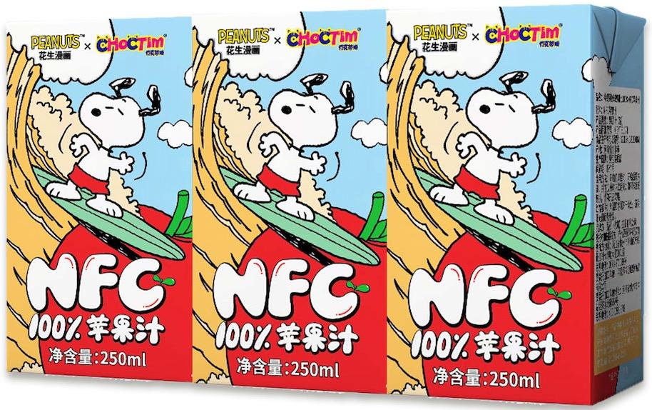 喬克蒂姆史努比100%NFC蘋果汁3連包