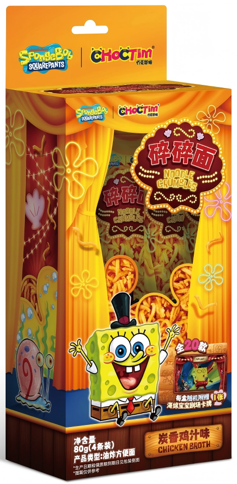 喬克蒂姆|海綿寶寶卡通碎碎面 （炭香雞汁味）