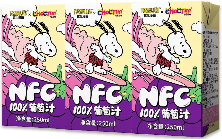 喬克蒂姆史努比100%NFC葡萄汁3連包