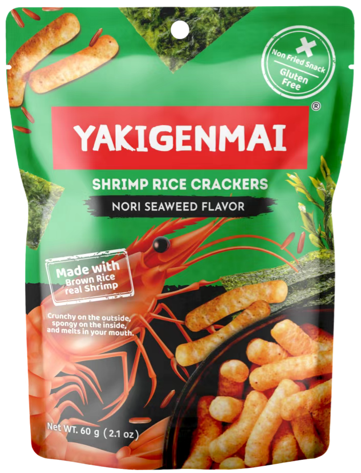 YAKIGENMAI海苔味蝦味條(膨化食品)60克
