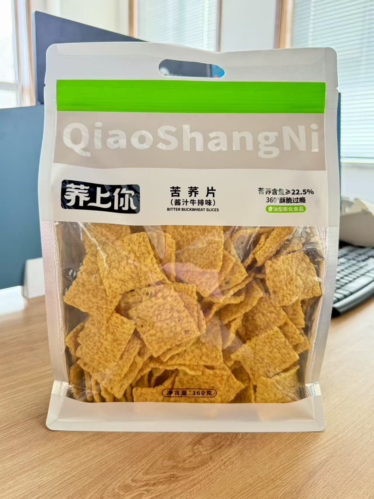 蕎上你-苦蕎片160g（醬汁牛排味）