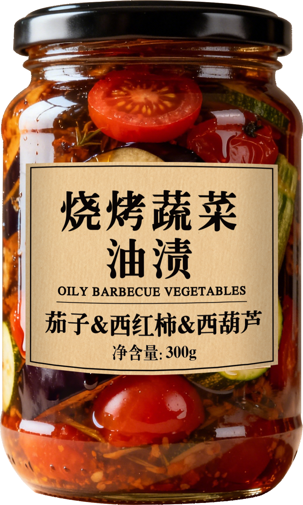 300g燒烤蔬菜油漬－（茄子&西紅柿&西葫蘆）