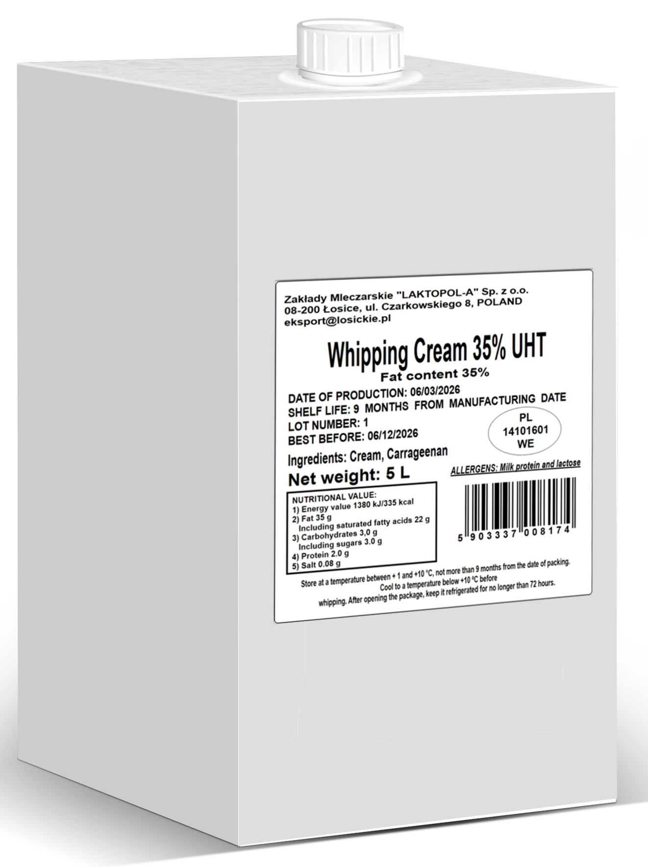 超高溫滅菌乳膏 35%