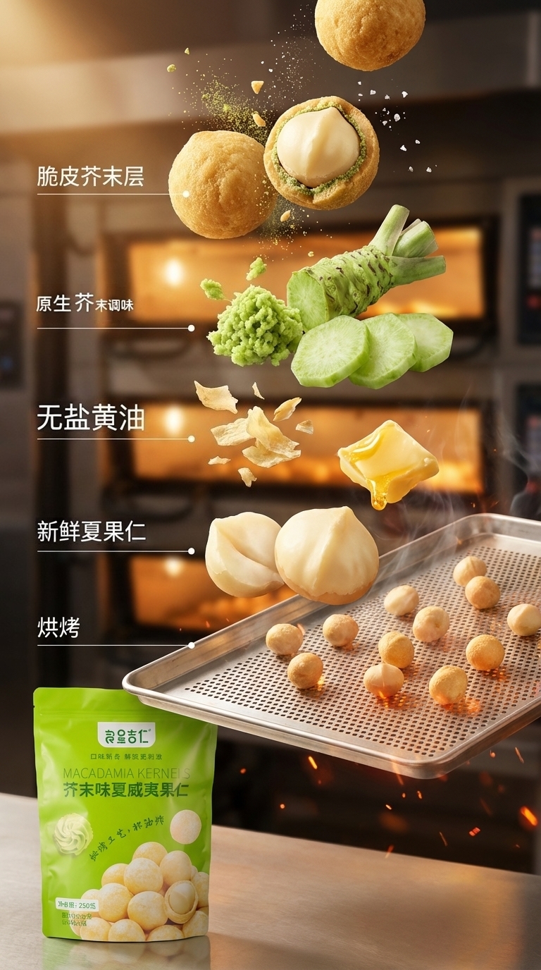 咸蛋黃夏威夷果仁