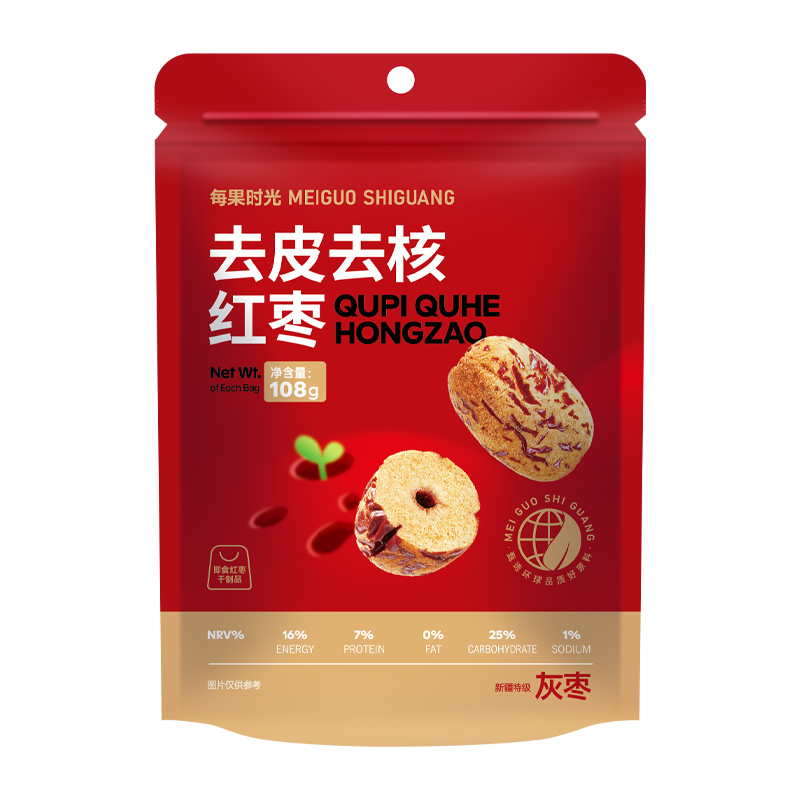 去皮去核紅棗108g