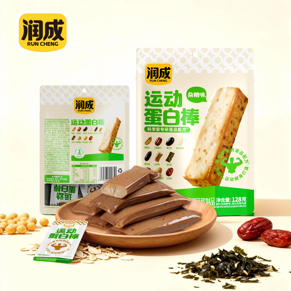 潤成128g運動蛋白棒（雜糧味）