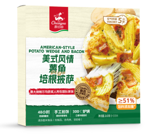 廚自由美式風(fēng)情薯角培根披薩265g
