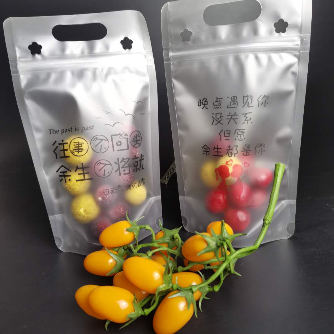 便攜式透明自立袋外賣可打包