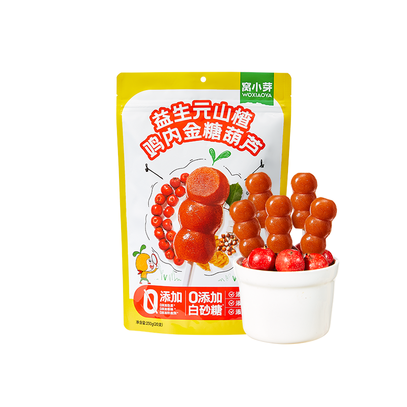 窩小芽益生元山楂雞內(nèi)金糖葫蘆/230g