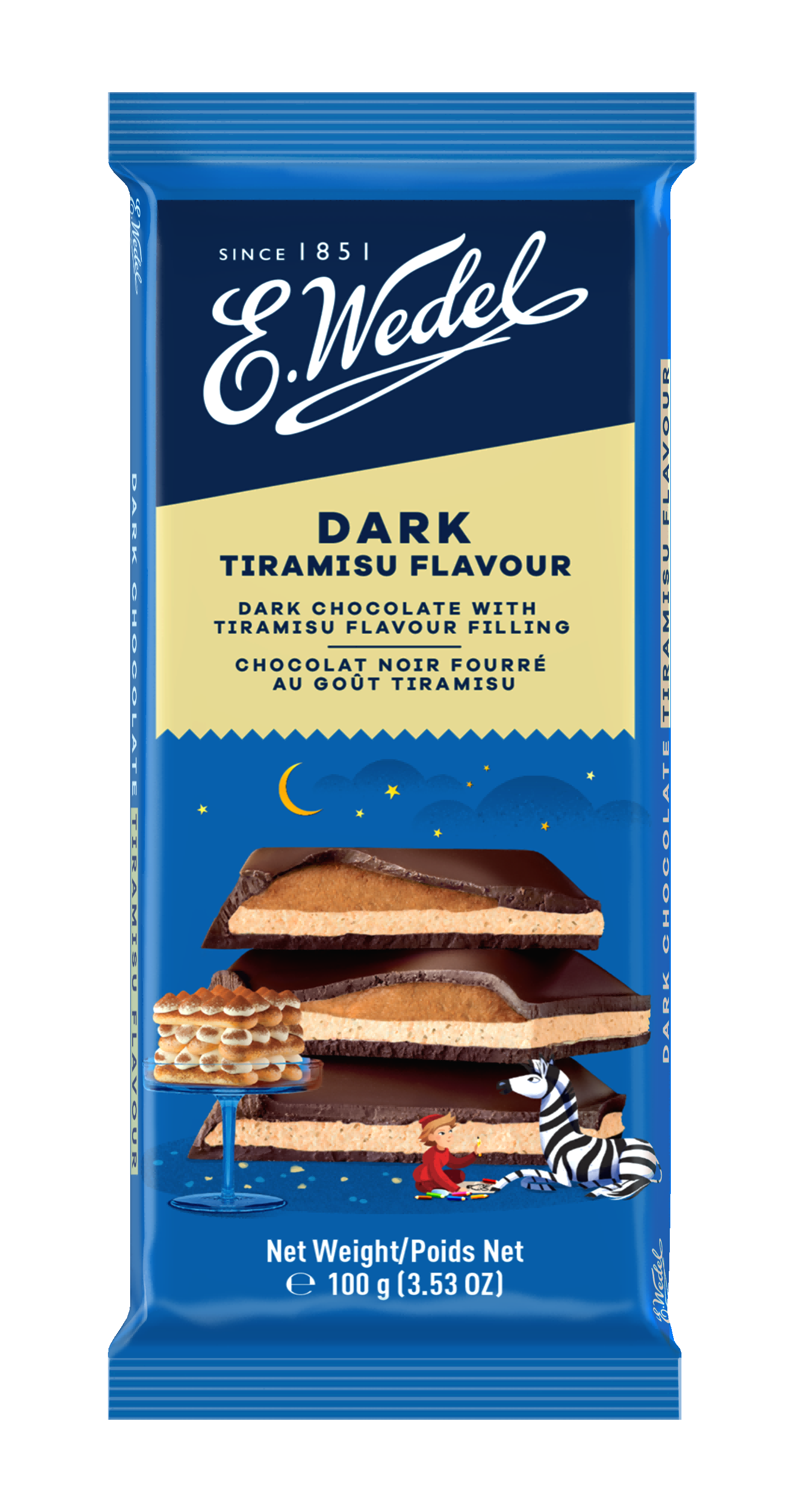 Dark Choc. with Tiramisu Filling 100g