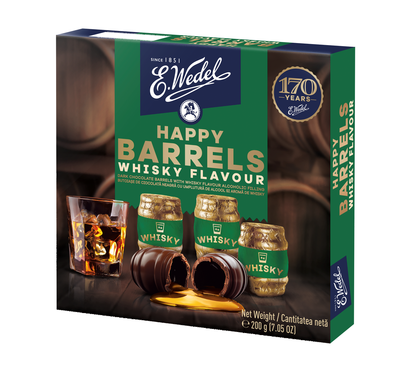 威士忌夾心黑巧克力禮盒（200 克）