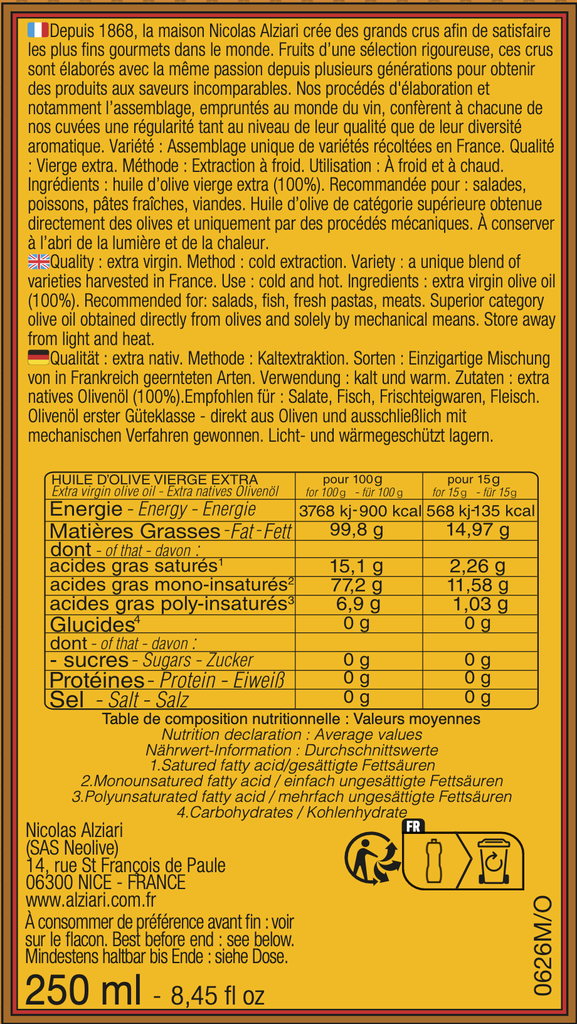 Bidon 250 ml huile d'olive cuvée JEANNE - Alziari .png