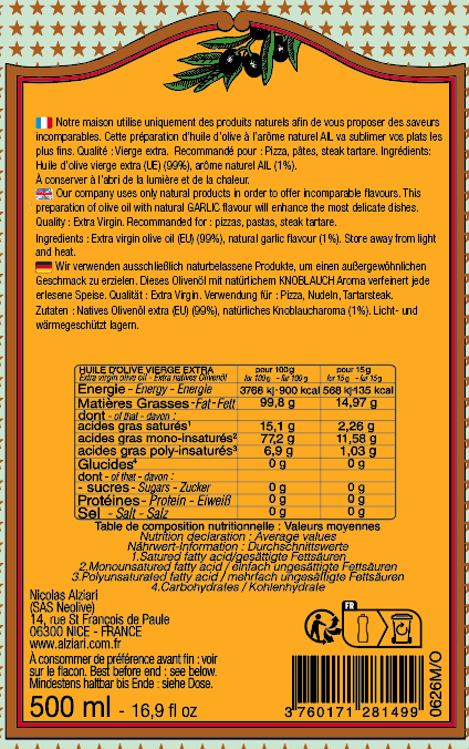 Huile aromatisée l'AIL 500ML - Alziari.png