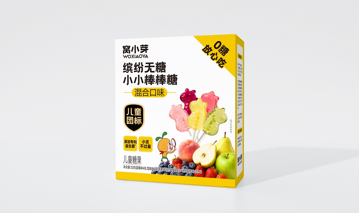 窩小芽繽紛無糖小小棒棒糖(混合口味)/32g