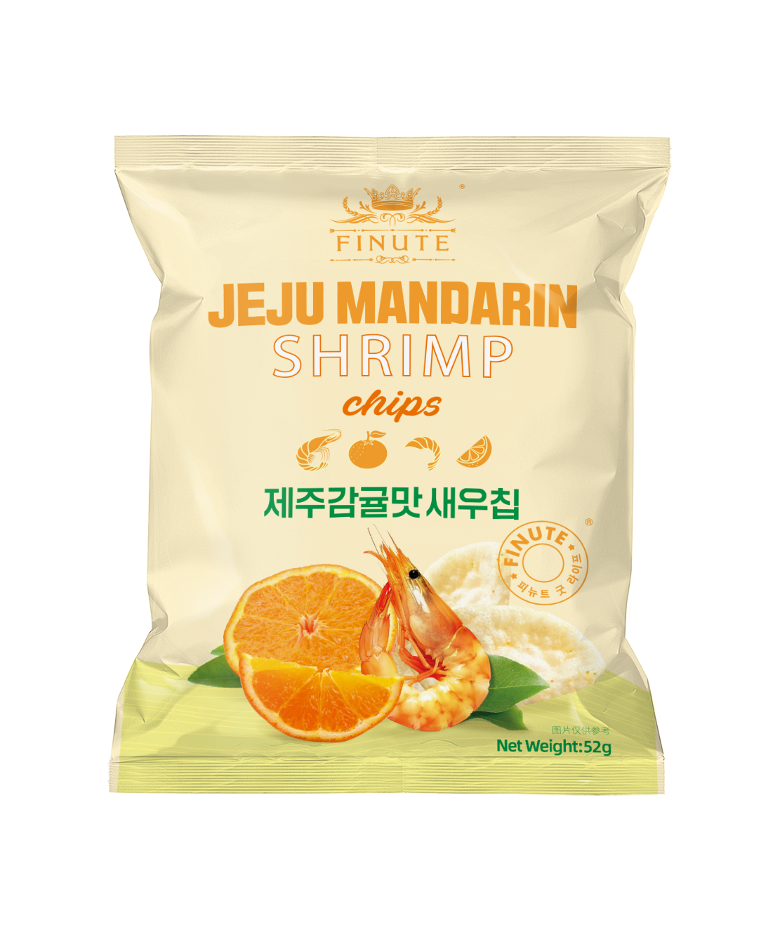 FINUTE濟州島柑橘味蝦片