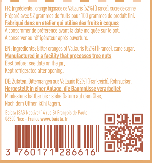 De?lice de fruits Orange ame?re de Vallauris ??Bigarade?? 230 gr - Baiata.png