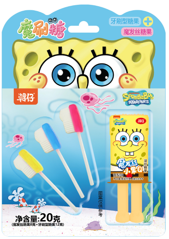 牙刷造型糖果(凝膠糖果+硬質糖果)