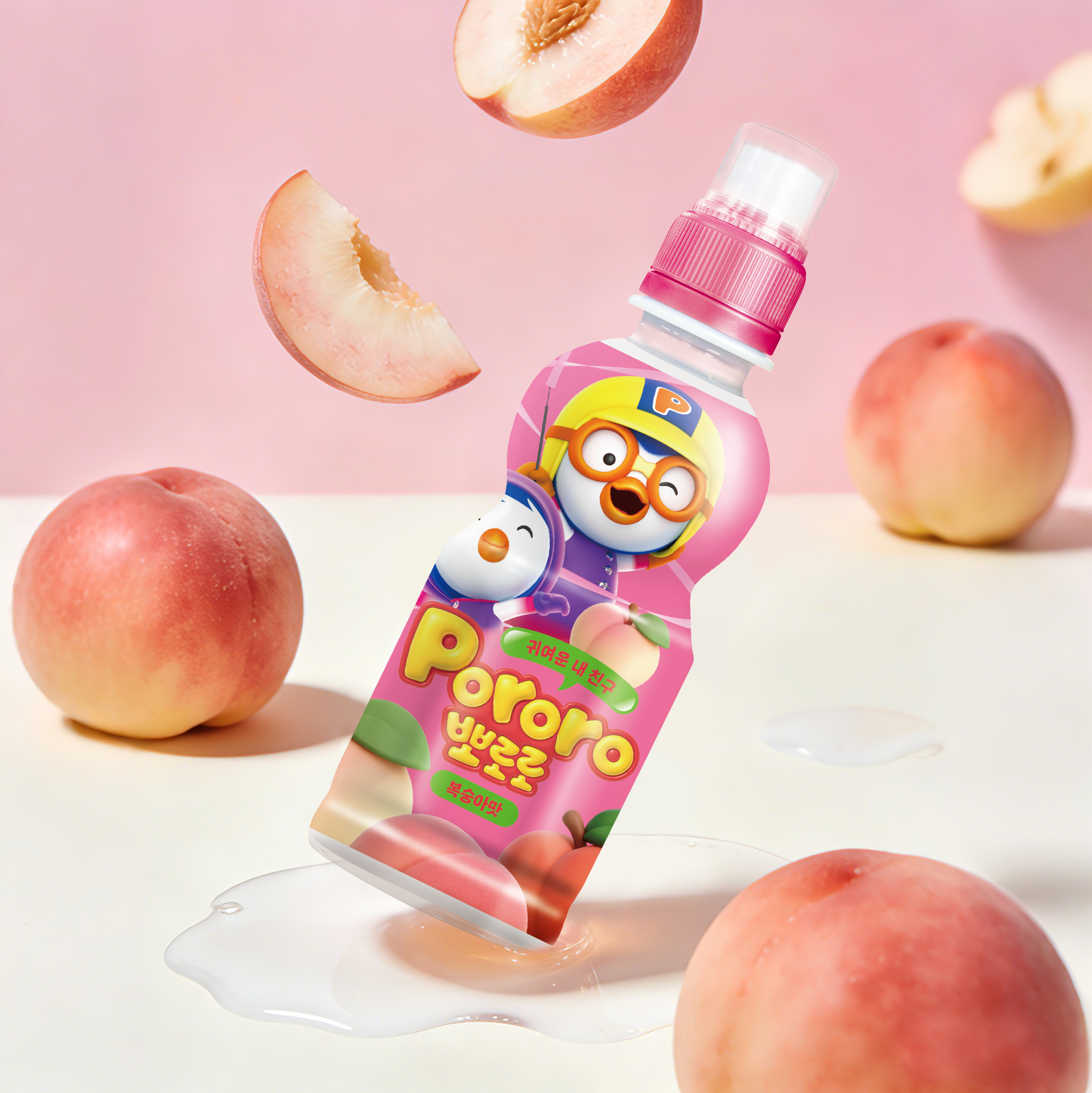 啵樂樂水蜜桃味飲料235ml