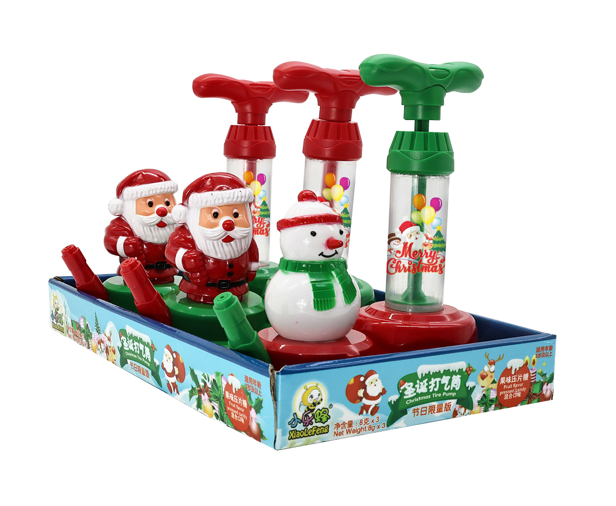 氣球打氣筒玩具糖（圣誕版）（趣味玩具+果味壓片糖）