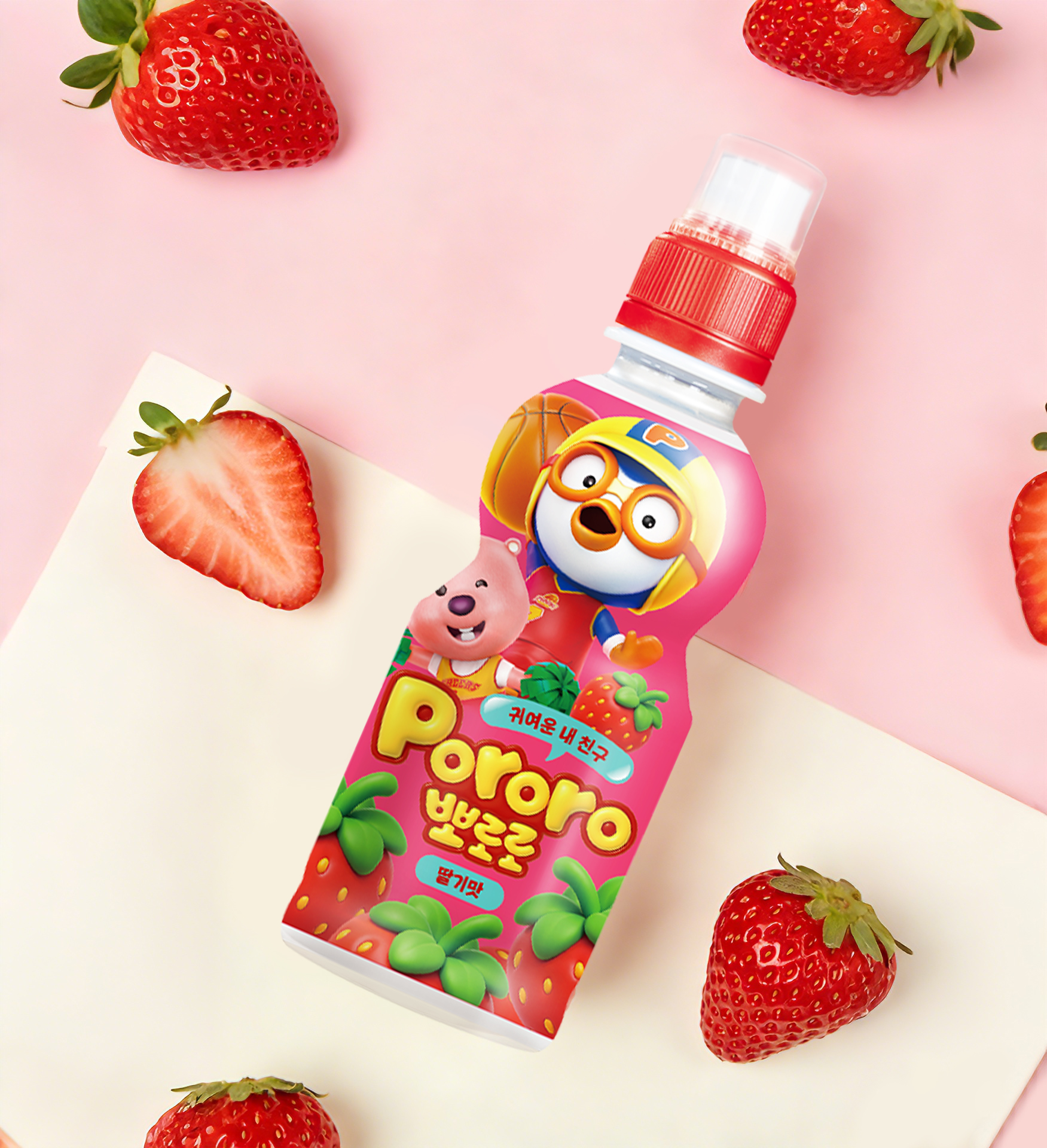 啵樂樂草莓味飲料235ml