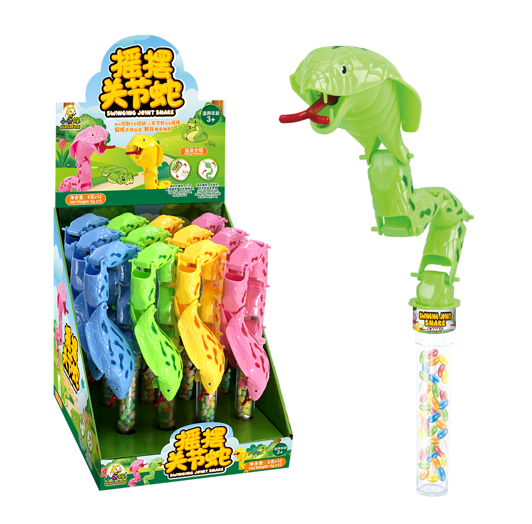 搖擺關(guān)節(jié)蛇玩具糖*4節(jié) （趣味玩具+果味壓片糖果）