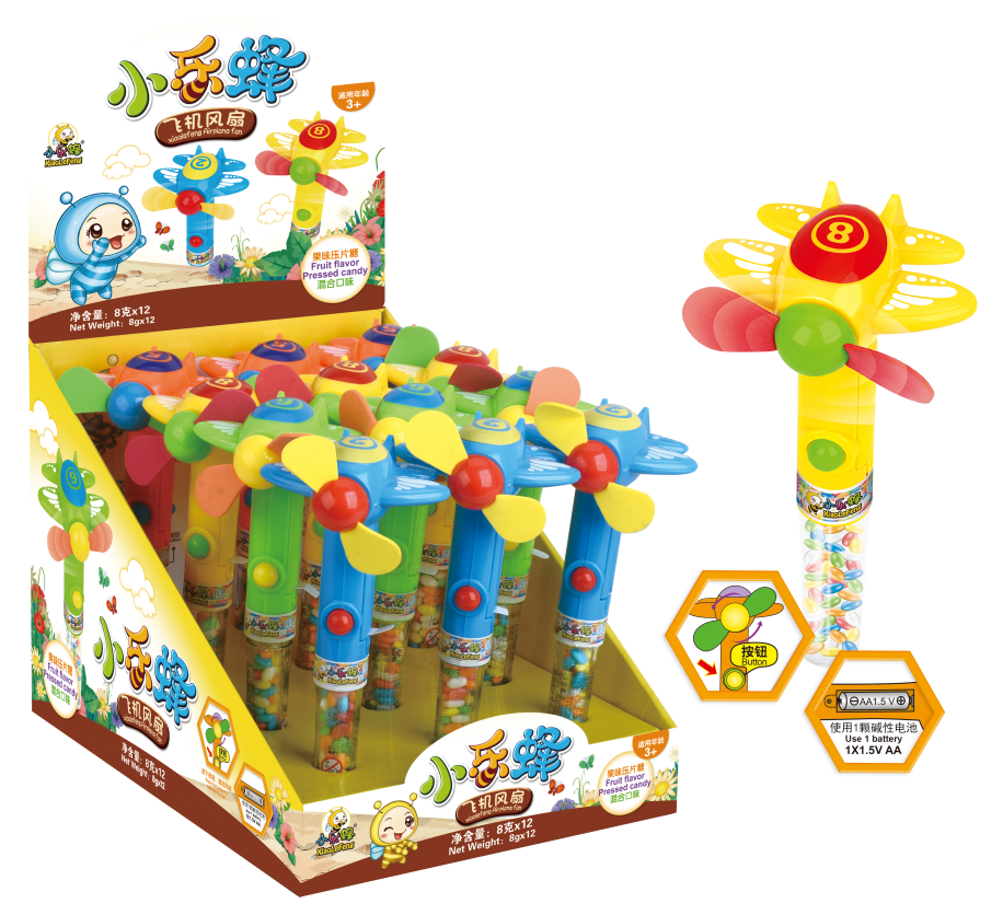 Xiaolefeng flash airplane fan toys can