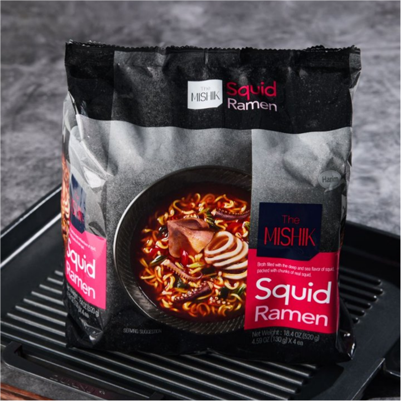 夏林美食魷魚味拉面