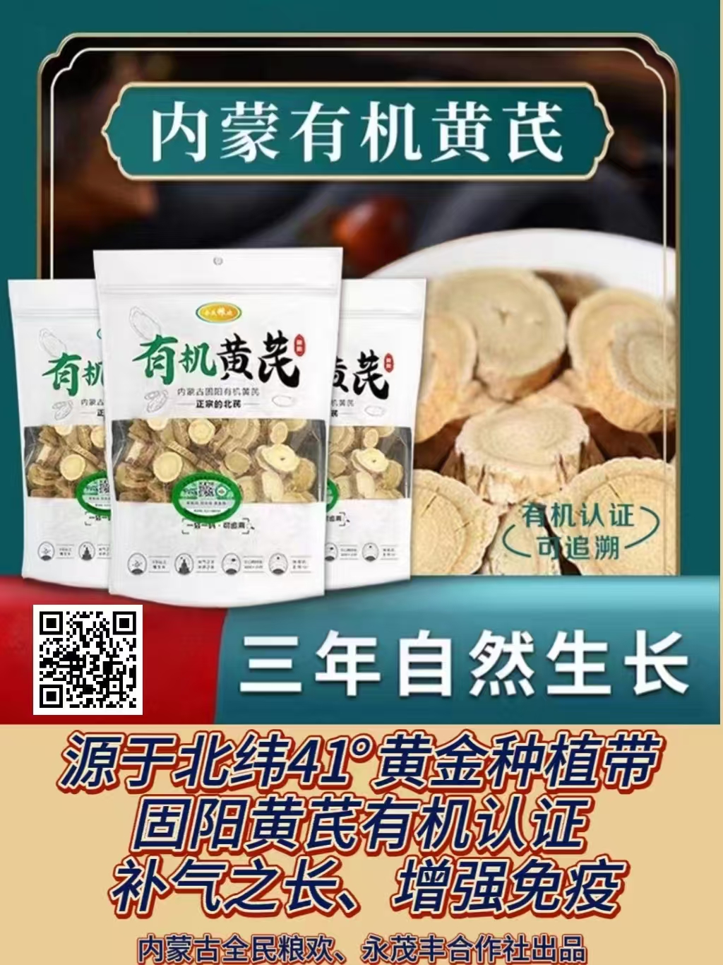 有機黃芪袋裝100g