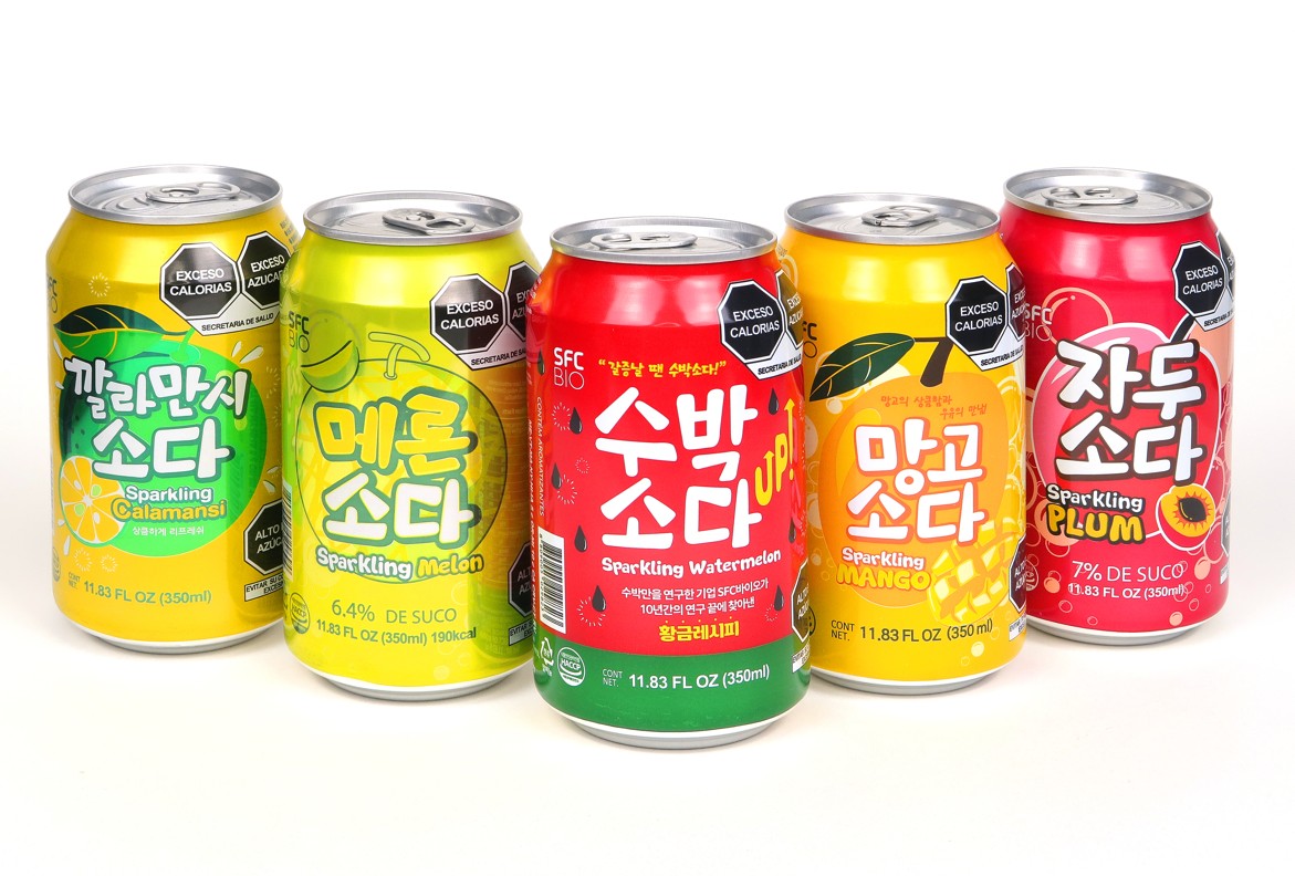 韓國(guó)風(fēng)味碳酸飲料 5種