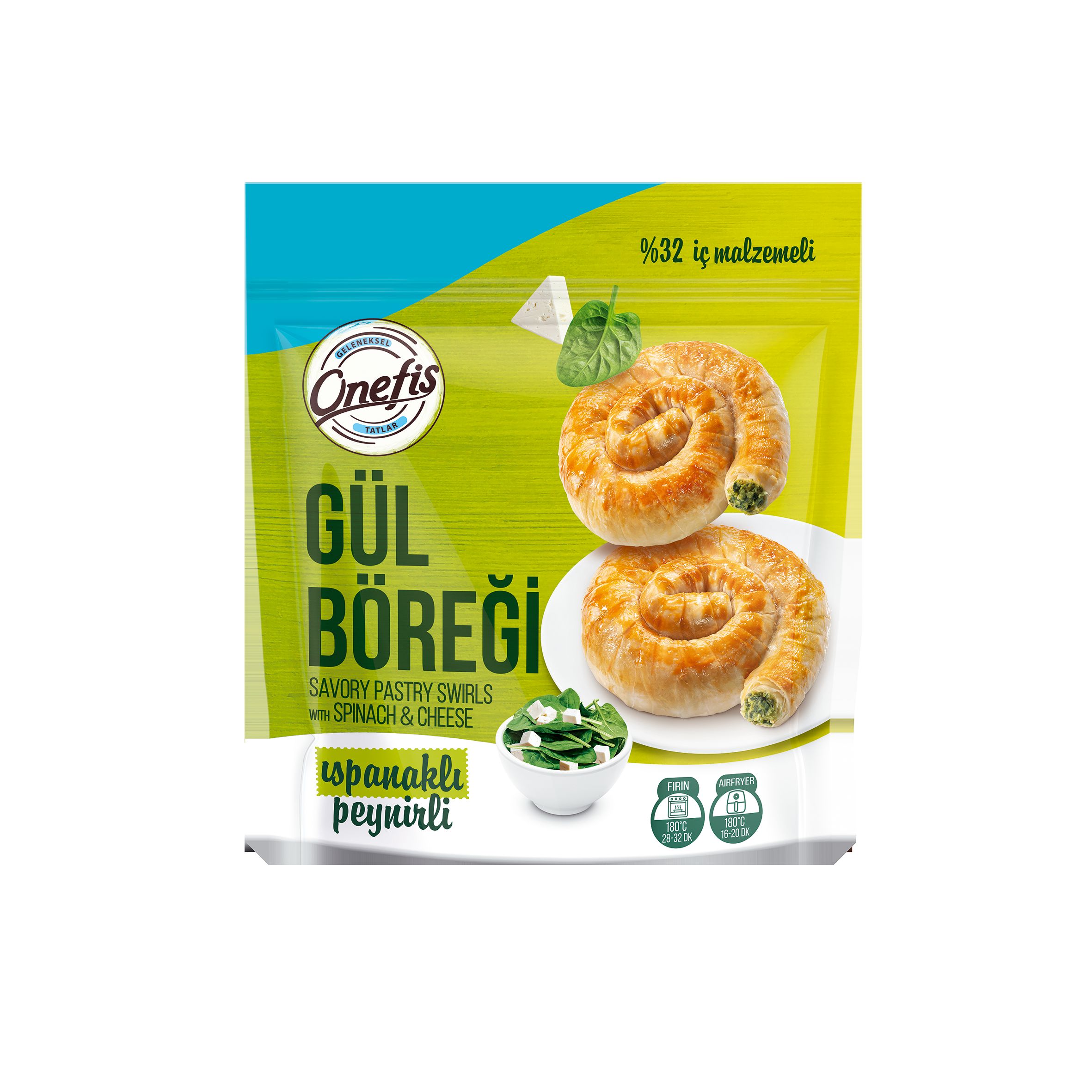 Onefis 菠菜芝士螺旋酥餅 (400克)